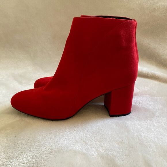 INC International Concepts Vibrant Red Ankle Booties - Picture 1 of 11